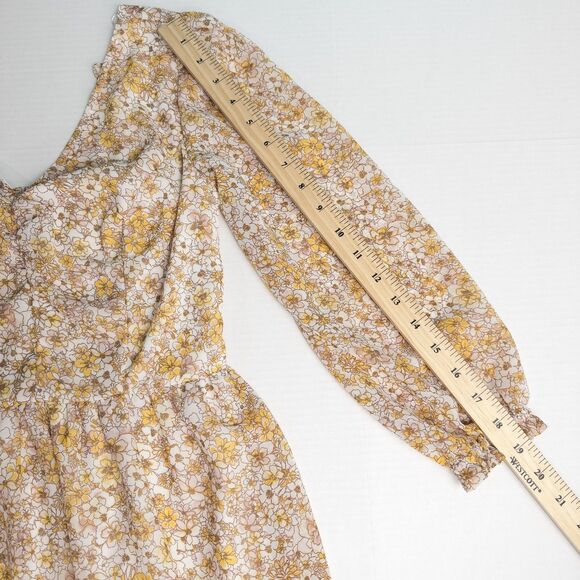 Sincerely Jules Floral Tiered Ruffle Midi Dress Small Smocked Cottage Prairie - Picture 6 of 16